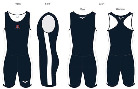 Graphic of rowing garment race all-in-one