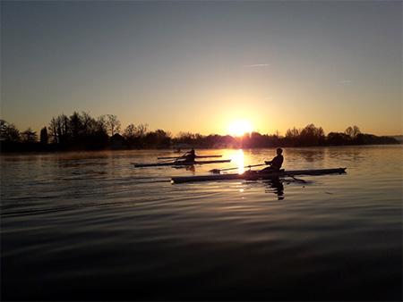 Rowers training