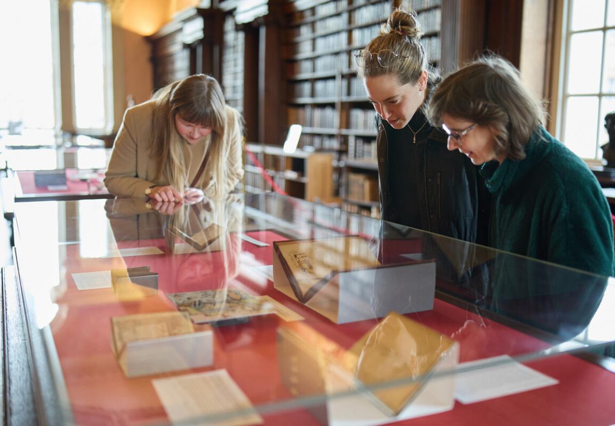 An exhibition in the Upper Library