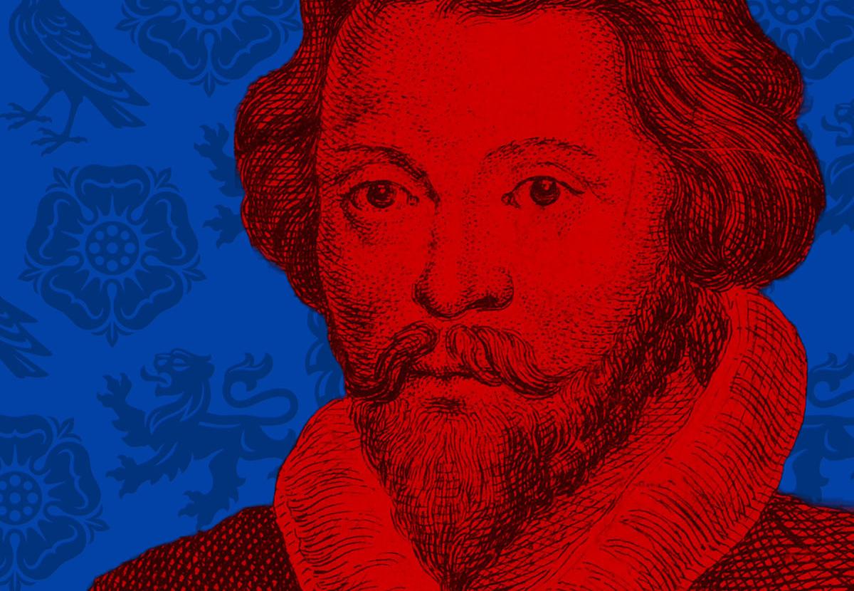 Promotional design featuring a drawing of Byrd 