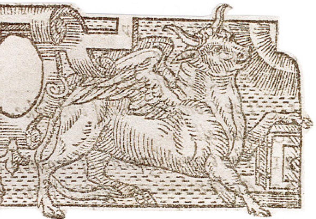 Details of an illustration from the title page of MS 540