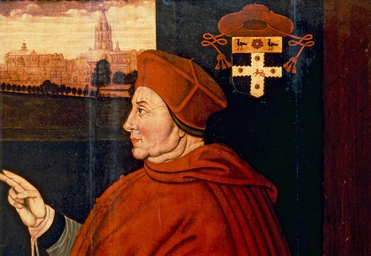 Detail from a Portrait of Cardinal Wolsey by Sampson Strong