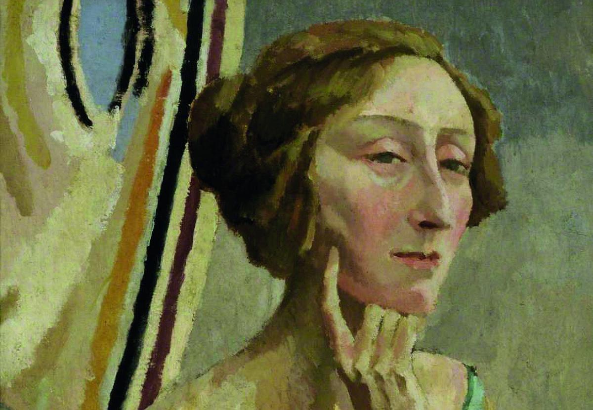 Oil art portrait of Edith Sitwell