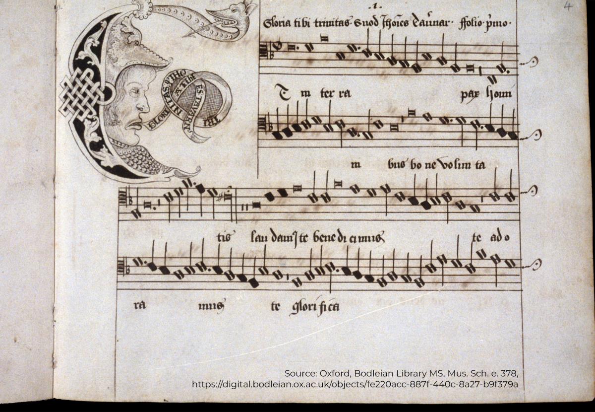 A part book with a caricature of John Taverner