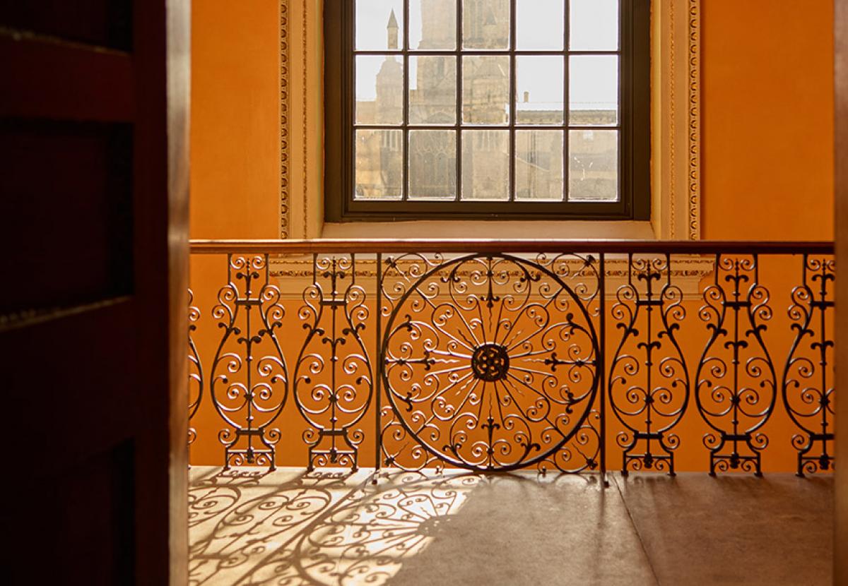 View across the Upper Library landing