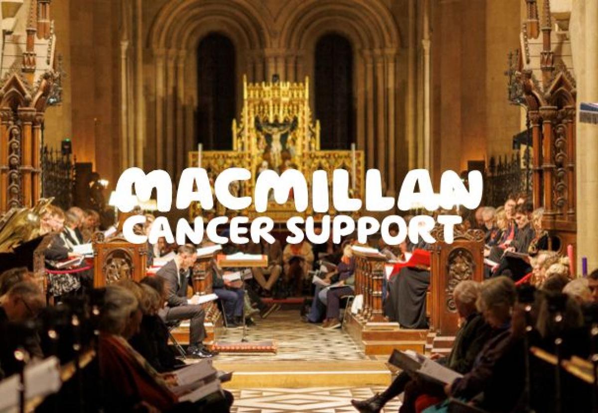 A reading from the pulpit during a Macmillan Cancer Support charity concert in the Cathedral