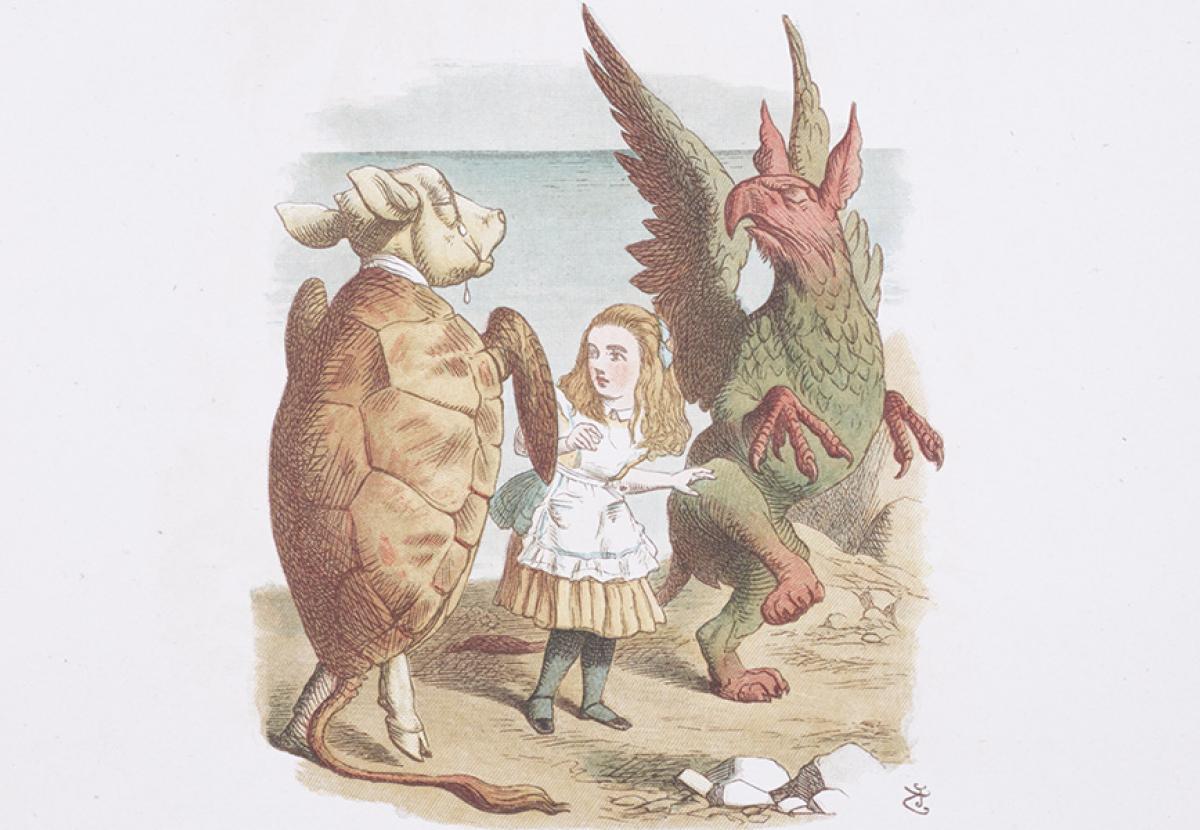 Proof of the Alice with the Griffin and Mock Turtle from The Nursery Alice c(1)