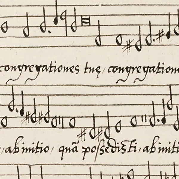 Detail of a music manuscript