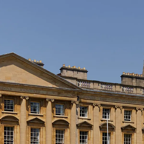 View of students congregating in Peck Quad