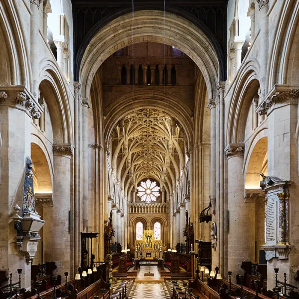 View along the knave of the Cathedral