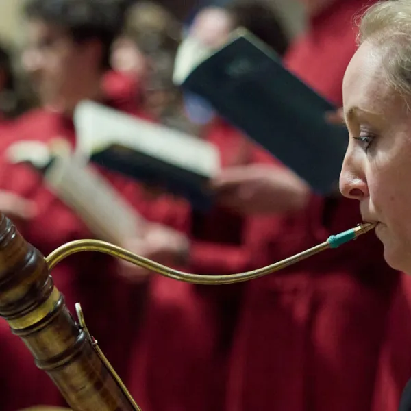 Musicians performing in the Passion by Bach