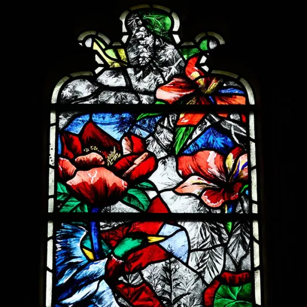 Detail of the John Reyntiens window in the Cathedral