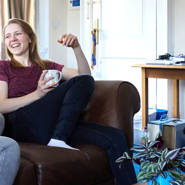 Students relaxing in a Peckwater "set"