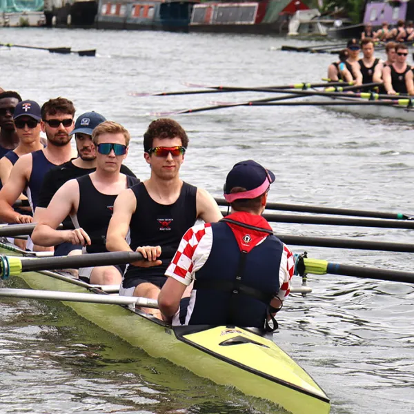 Crews racing on the Thames