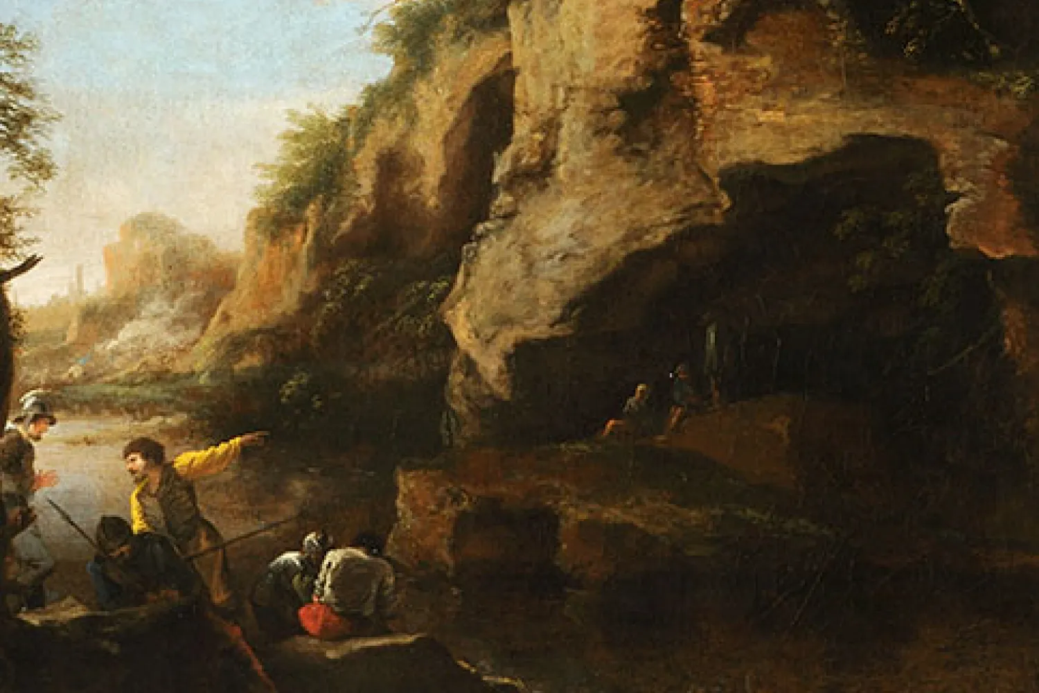 Painting ‘A Rocky Coast, with Soldiers Studying a Plan’