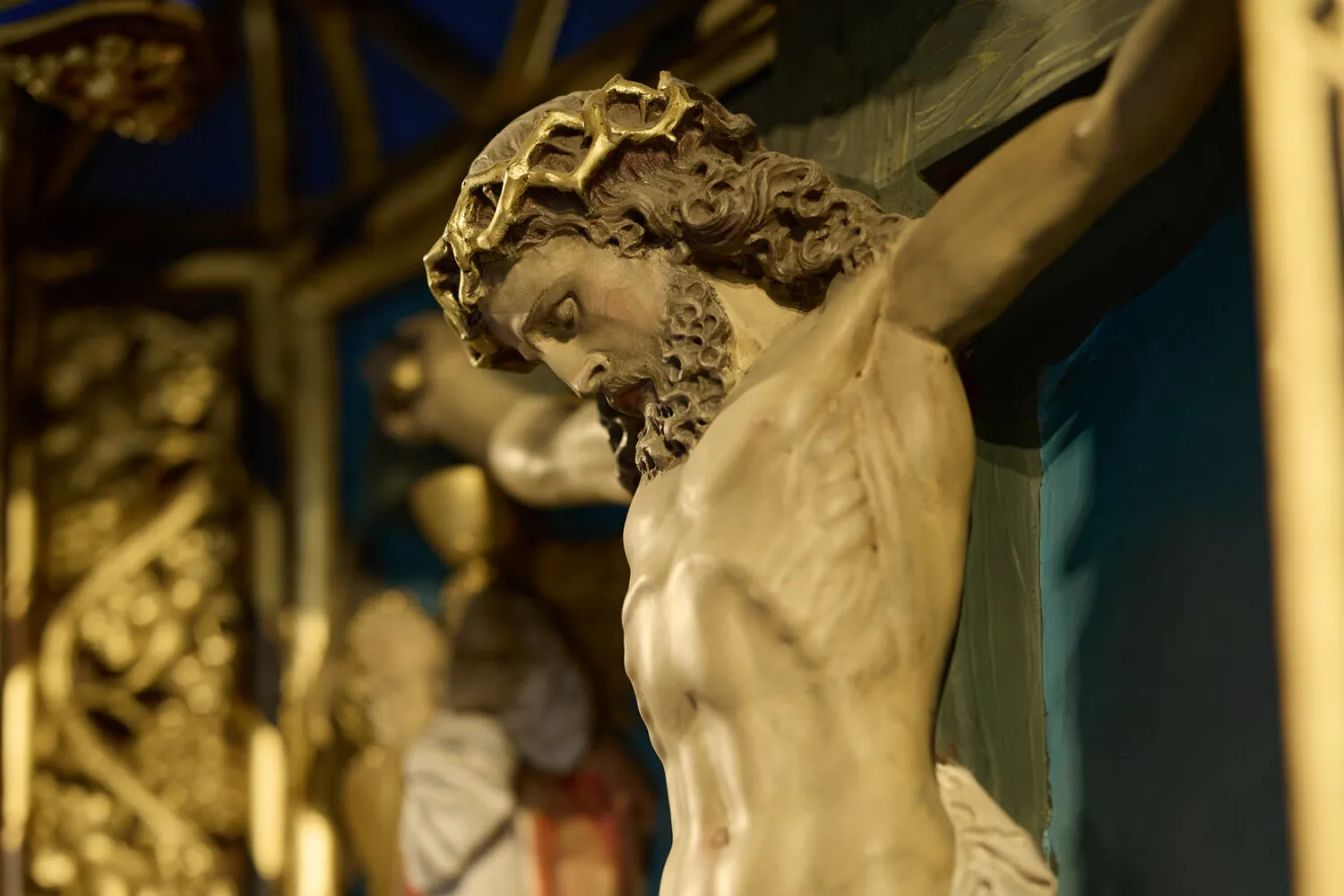 Statue of Christ crucified from the Cathedral reredos.