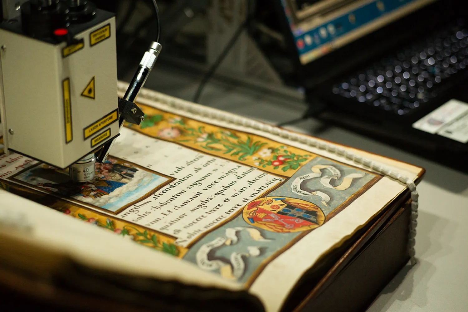 Pigment identification on progress on a Wolsey Lectionary