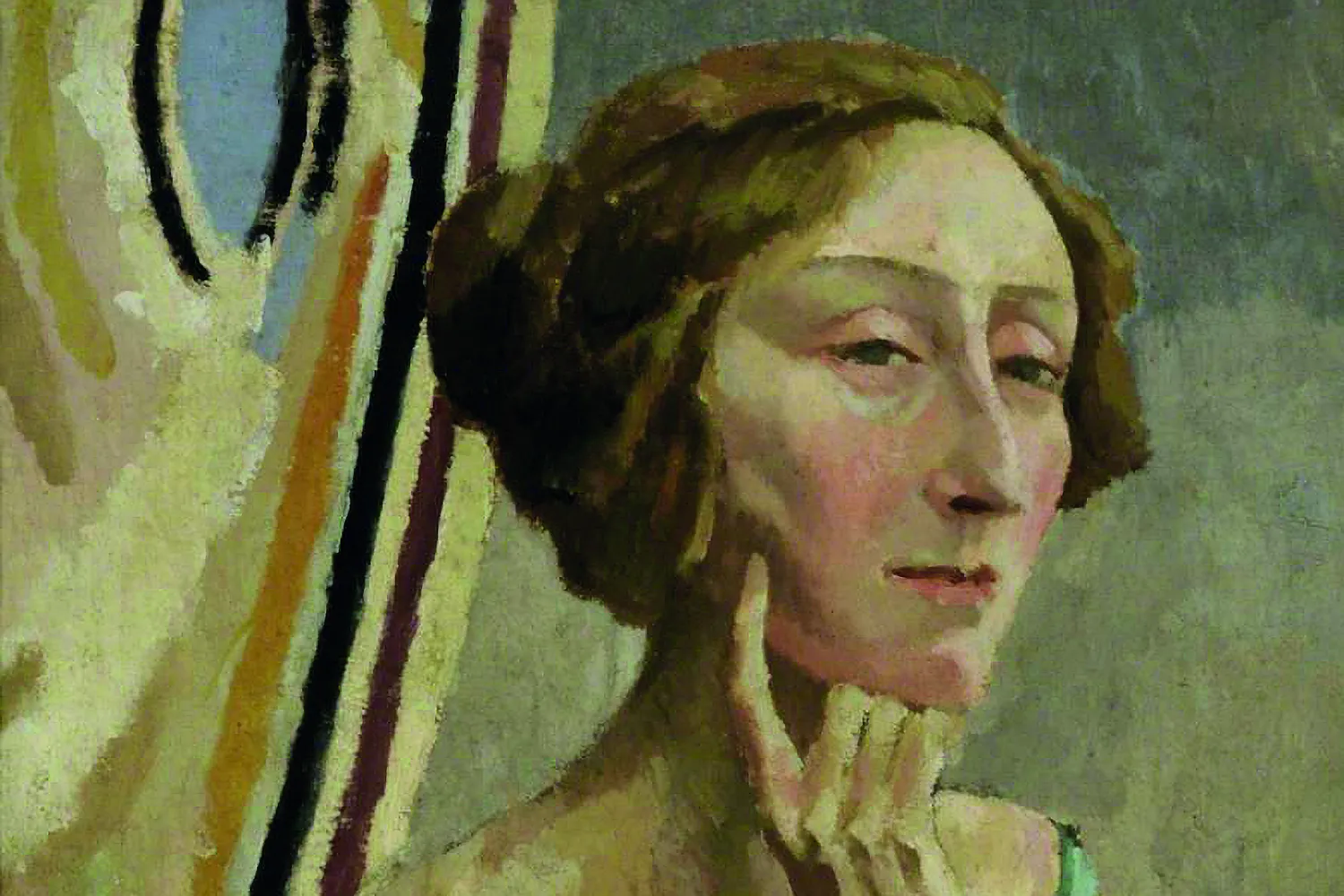 Oil art portrait of Edith Sitwell