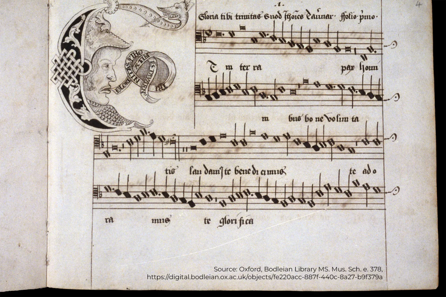 A part book with a caricature of John Taverner