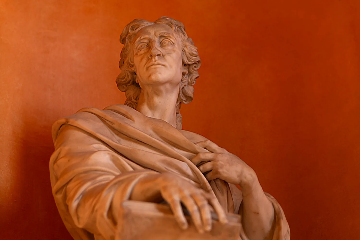 Sculpture of John Locke in the Christ Church Library