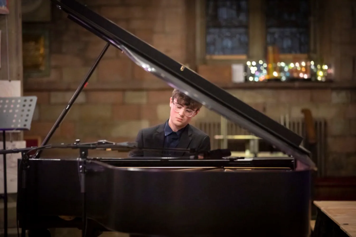 Rufus Edwards playing the piano