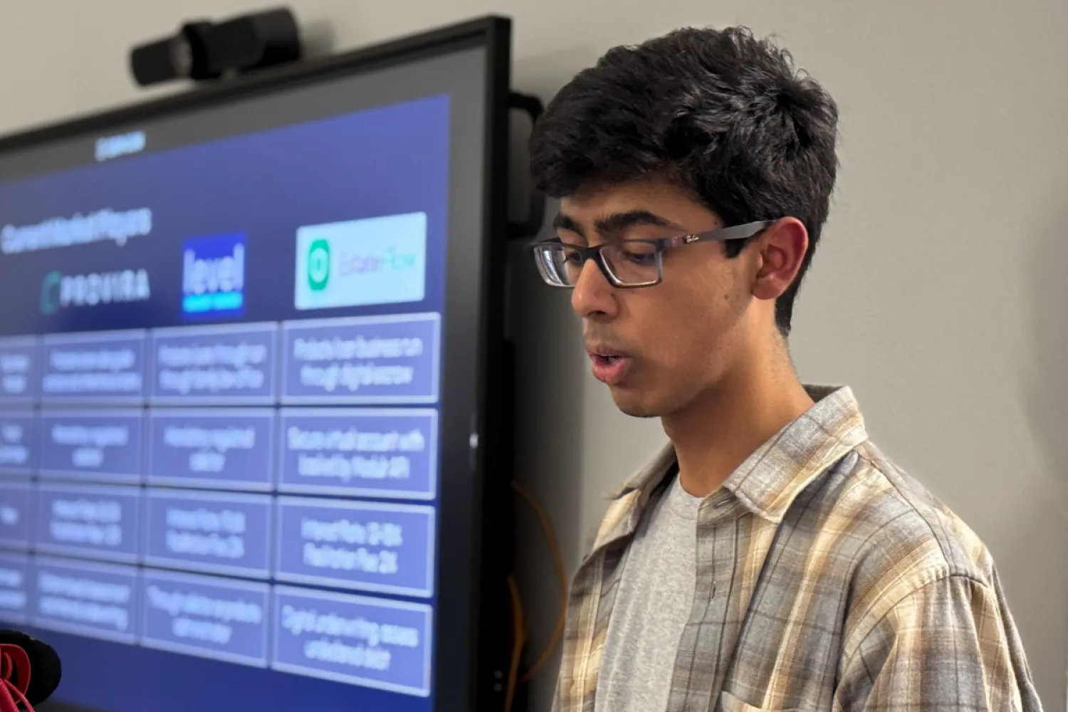 Student presenting 