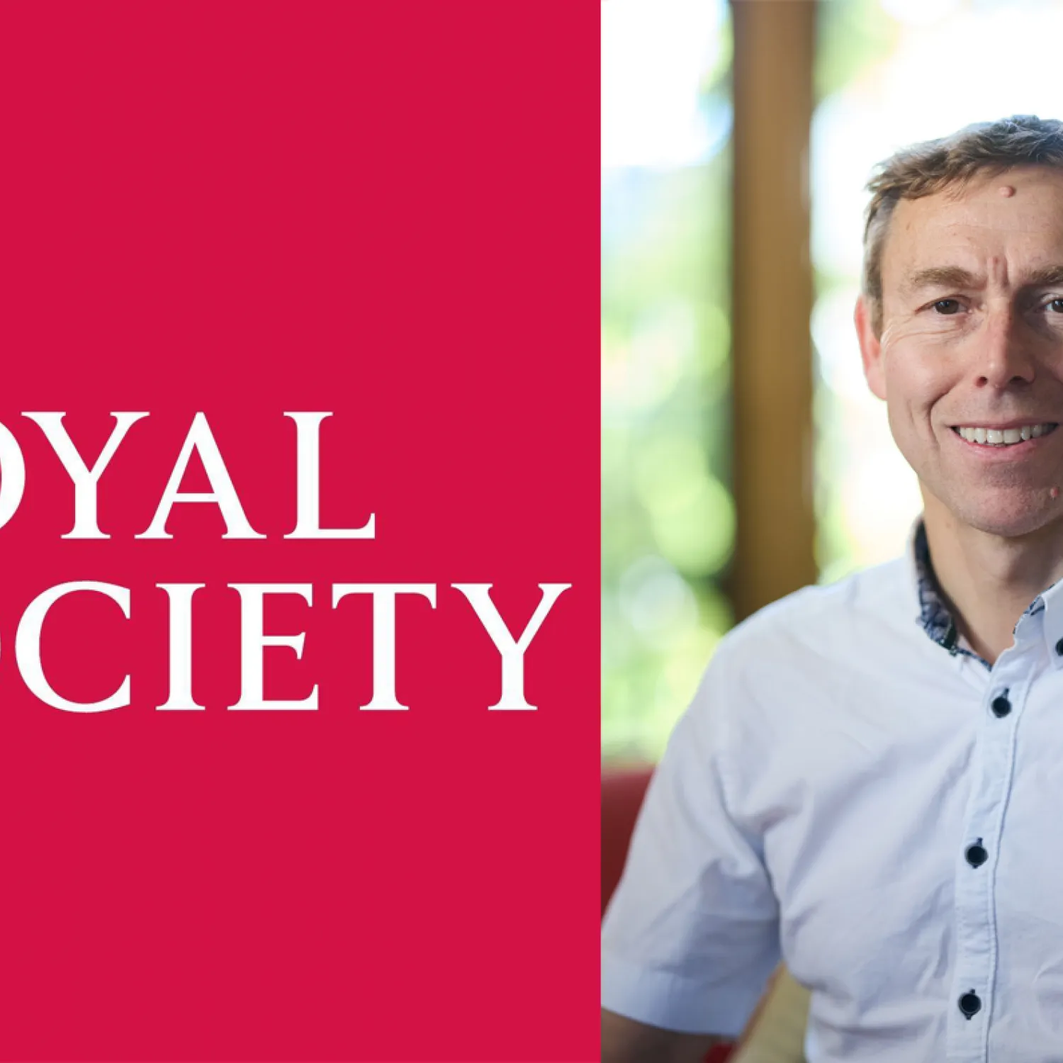 Professor Stephen Smartt and the Royal Society logo
