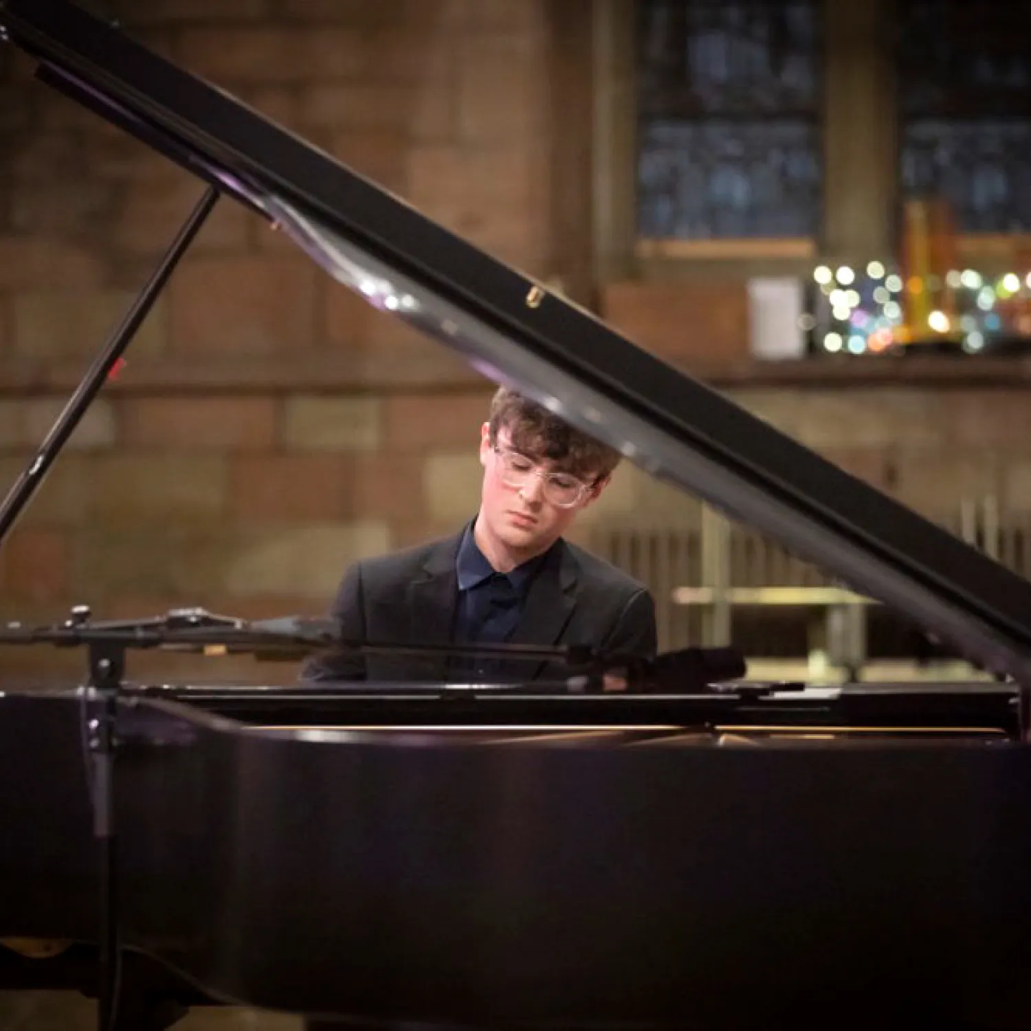 Rufus Edwards playing the piano