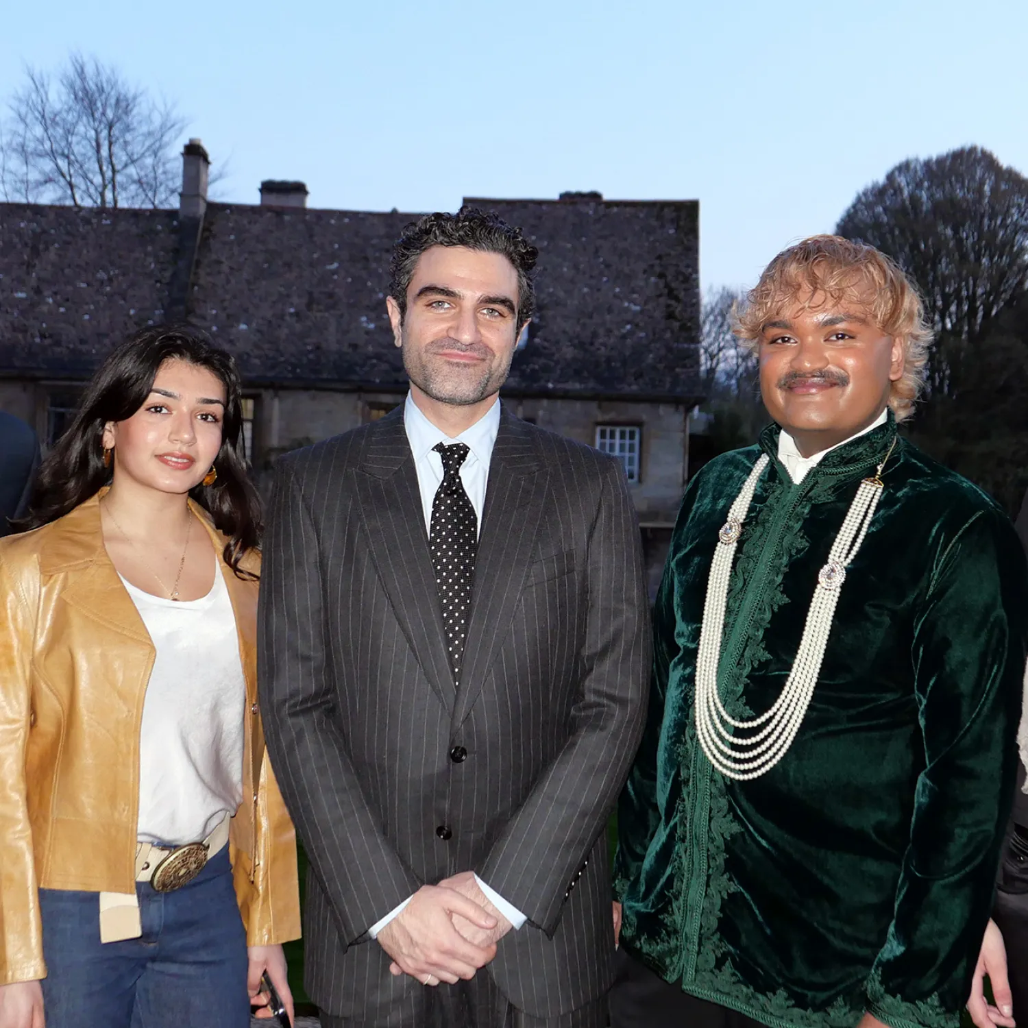 Adam Baidawi with members of Oxford Fashion Society