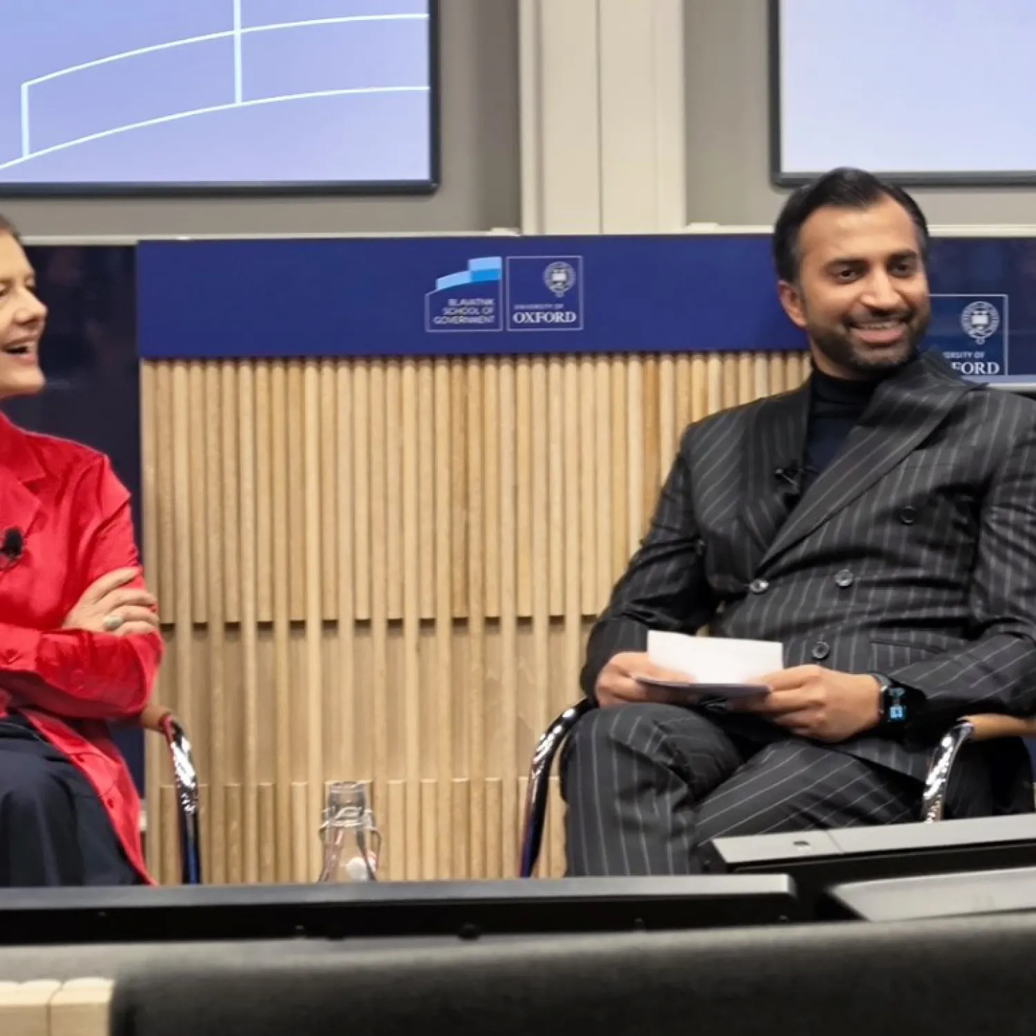 Adil Rahoo chairing the Dean's Forum