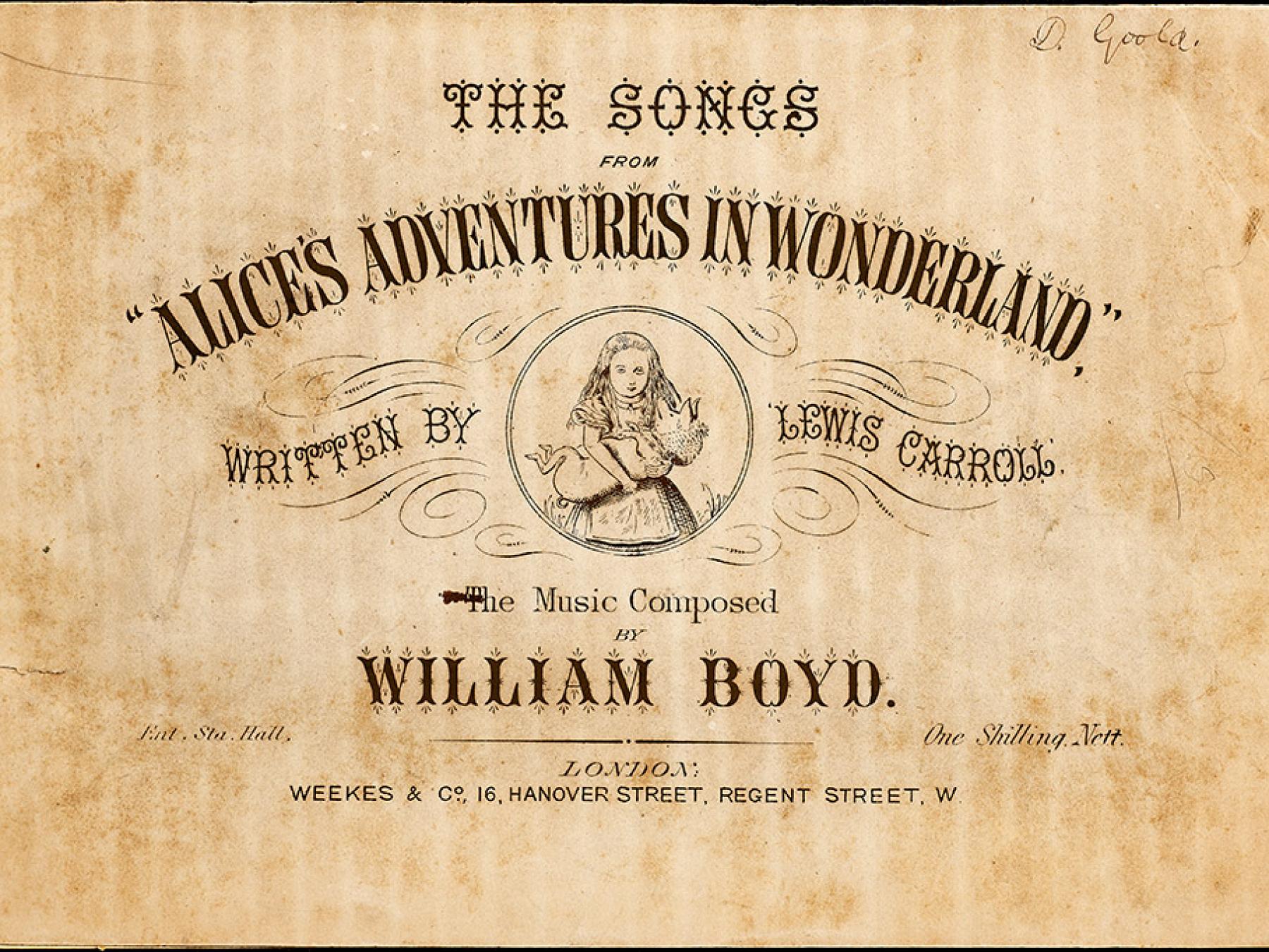 The songs from Alice’s Adventures in Wonderland (London, [1870])