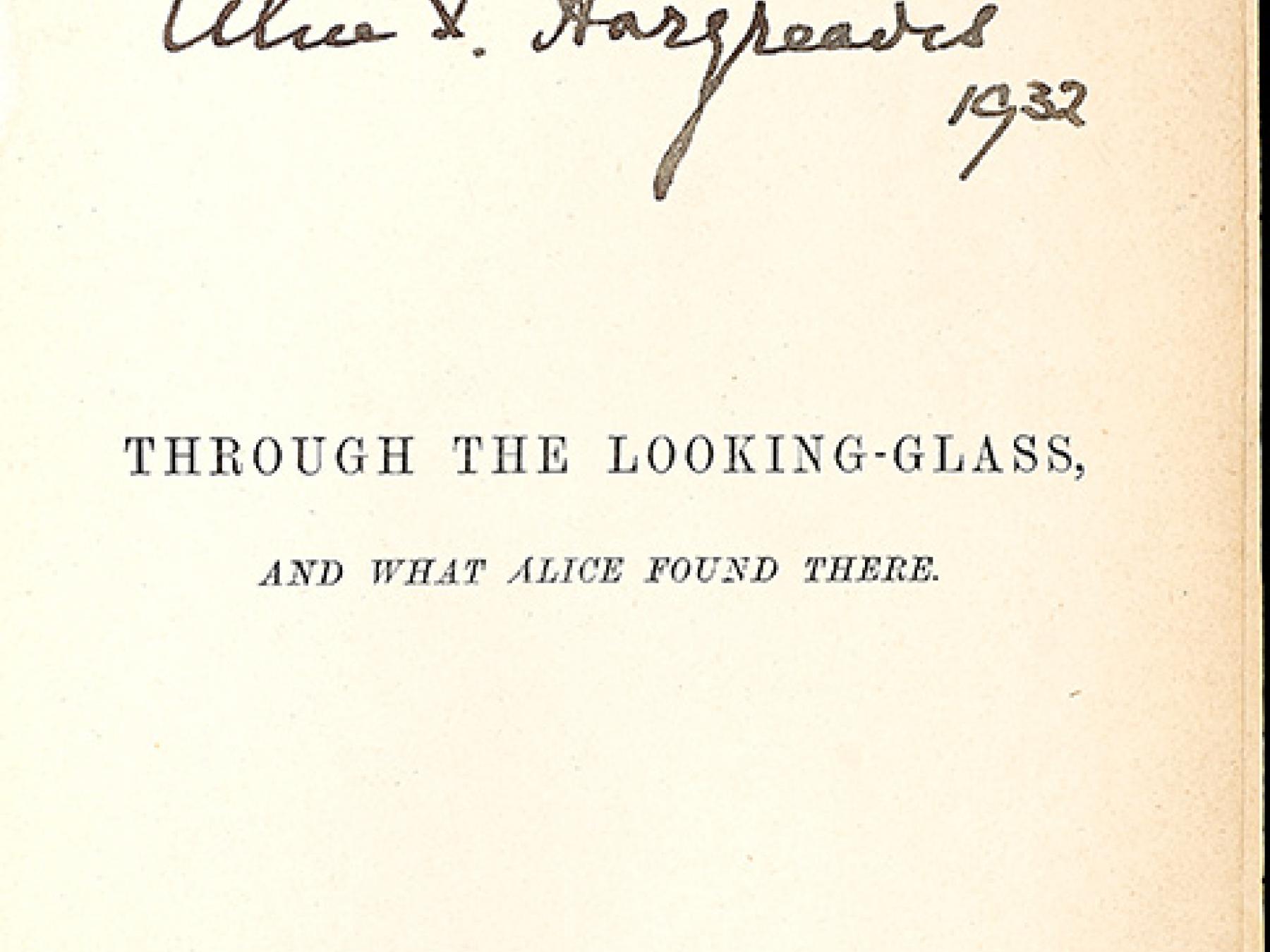 Signature of Alice Hargreaves