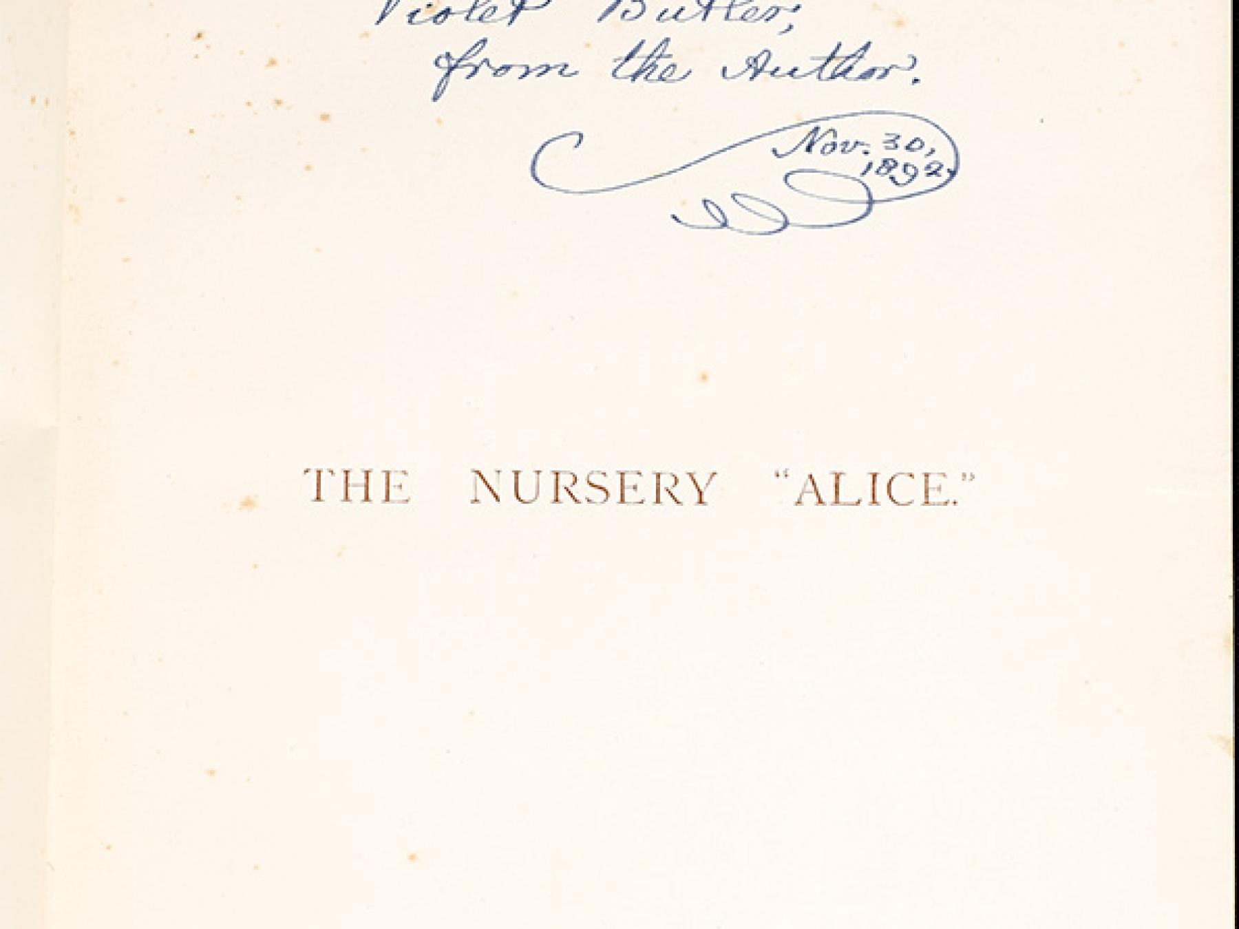 The Nursery "Alice" (London, 1890)