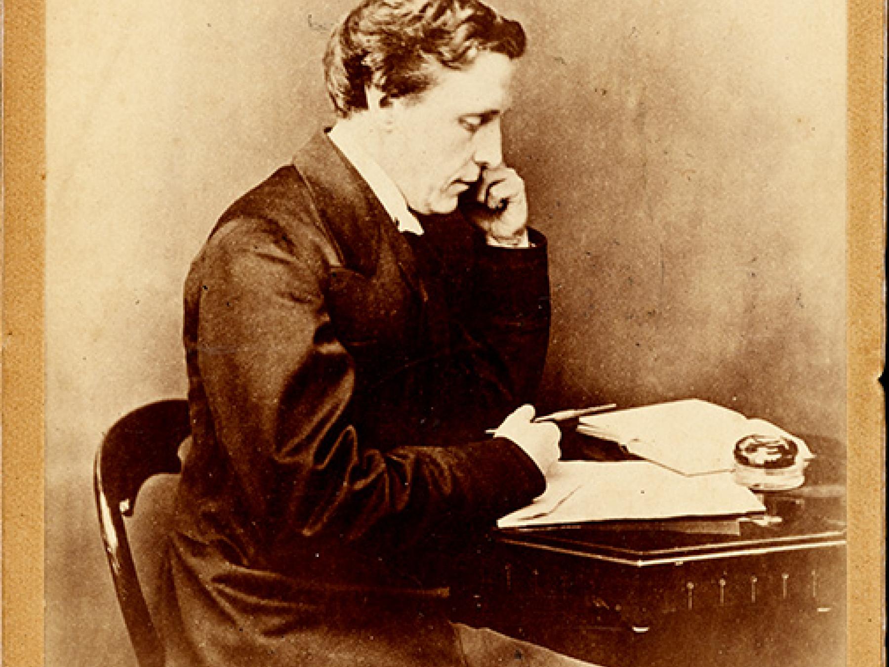 Self-portrait of Lewis Carroll, taken at Christ Church in March 1874