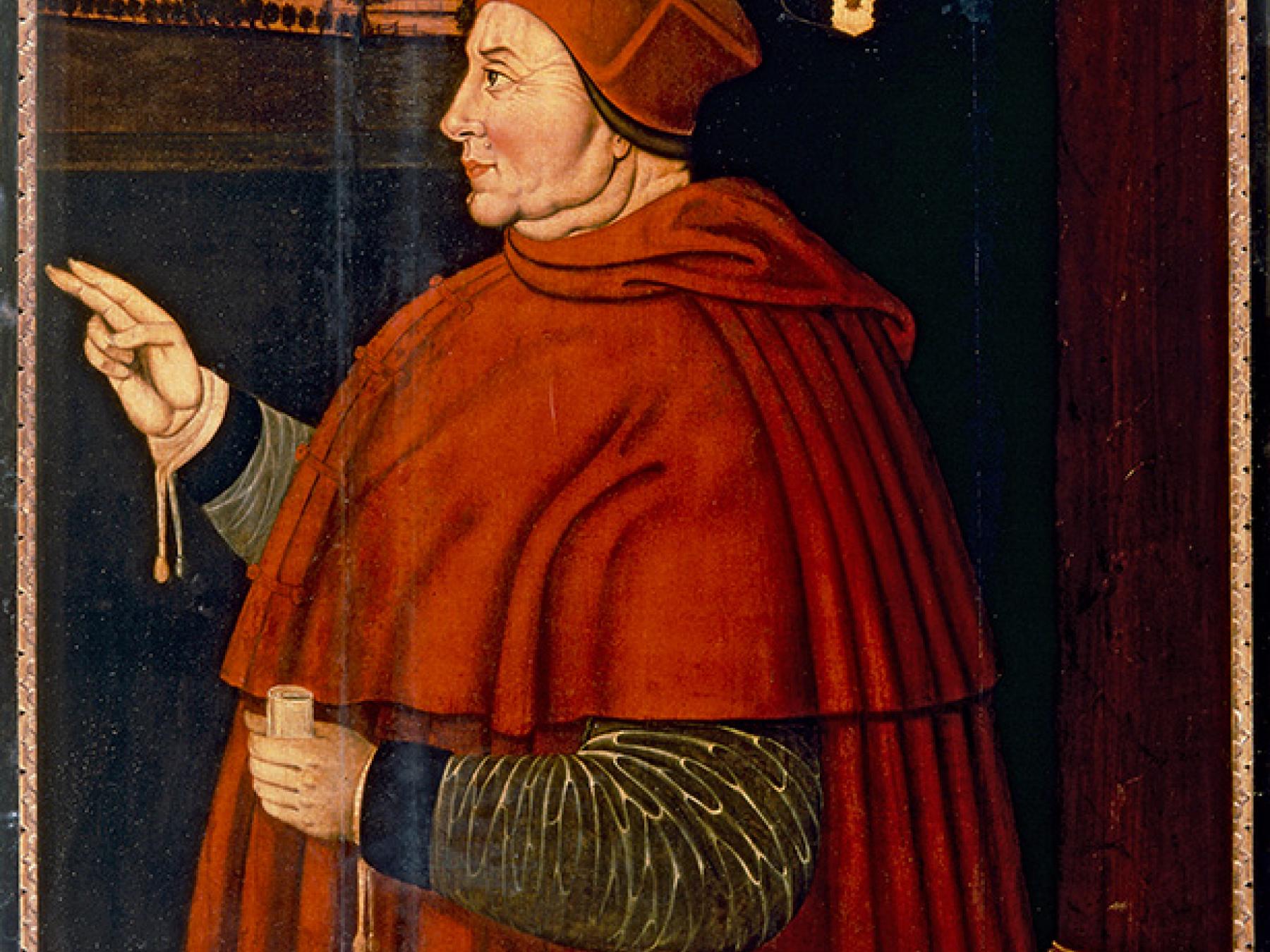 Portrait of Wolsey by Sampson Strong, 1610