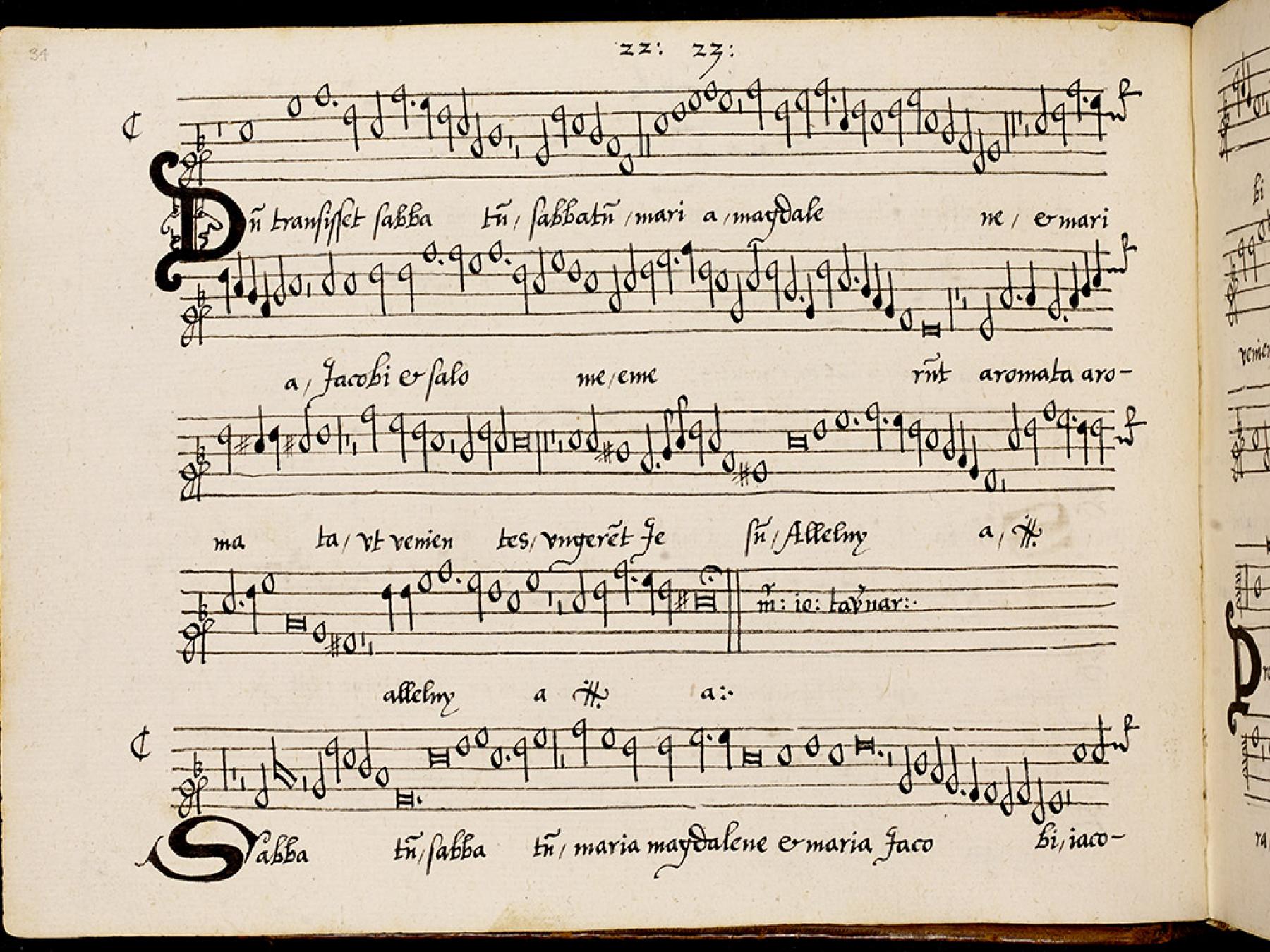 Setting of Dum transisset sabbatum by John Taverner 