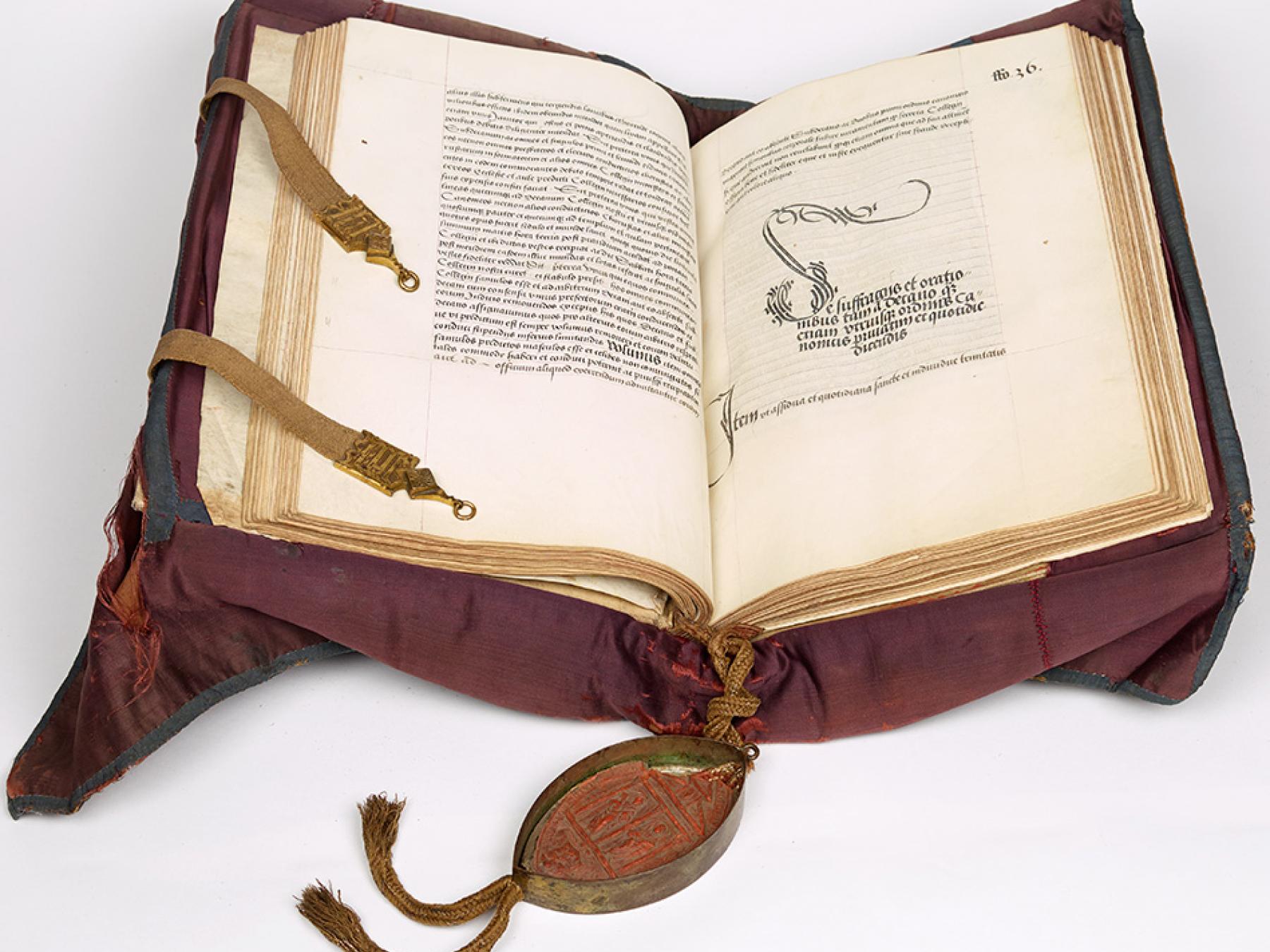 The Statutes of Cardinal College, with Wolsey’s seal, 1525